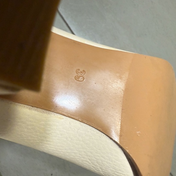 White/Cream Leather Boots with long Fringe (39) + warm furry liner - Picture 5 of 7